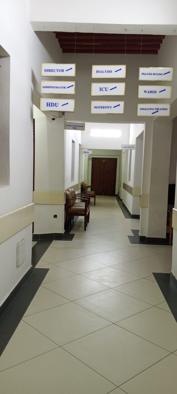 Clean hospital hallways